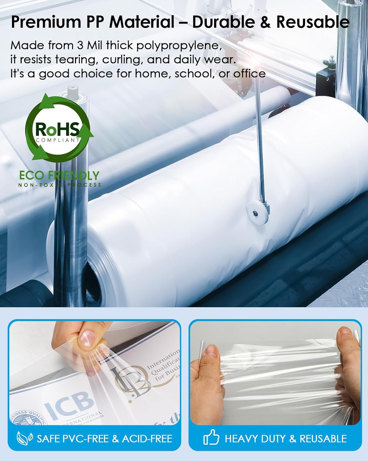 Sheet Protectors 8.5 x 11 Inch, Clear Top Loading Page Protectors for 3 Ring Binder, Polypropylene - photo 4
