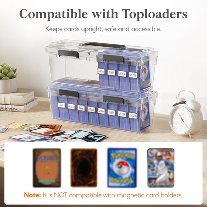 Trading Card Storage Box Set for Toploaders, 2 PCS - photo 4