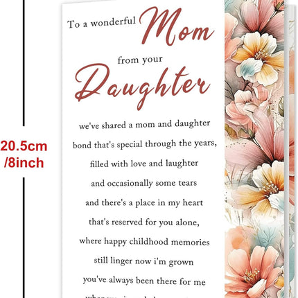 Mother's Day Card, Mothers Day Gifts Card for Mom from Daughter, Mothers Day Gifts Ideas 362-369
