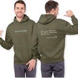Custom Dear Person Behind Me - You Are Enough Hoodie Embroidered Hoodie – Mental Health Gift for Friends, Men & Women