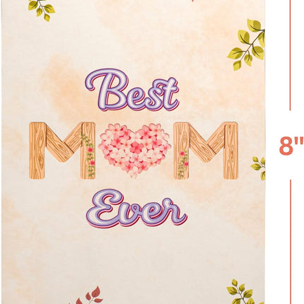 Paper Love Frndly 3D Mothers Day Pop Up Card, Best Mom Ever, For Mother, Wife, Anyone - 100% Recycled and Eco-Friendly - 8" x 6" Cover - Includes Envelope and Note Tag