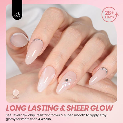 Jelly Gel Nail Polish Set, 6 Colors