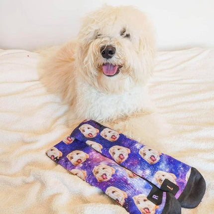 Custom Face Socks – Personalized Dog, Cat & Human Photo Socks, Fun Gift for Pet Lovers & Friends