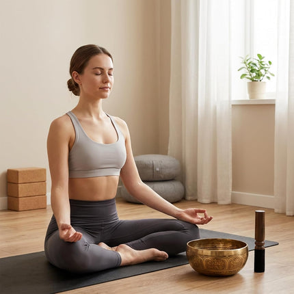 Tibetan Singing Bowl Mallet - Suedes & Leather Wrapped Wooden Strikers, Meditation Mallet Sound Bowl Stick Buddhas Musical Instruments for Meditation Bowls, Yoga, Sound Healing & Relaxation