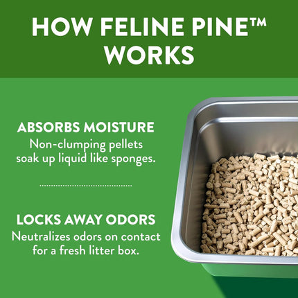 Feline Pine Platinum Non-Clumping Cat Litter, Feline Pine Cat Litter 17lb