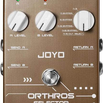 JOYO Line Selector Guitar Pedals 6 Mode Switch with AB 2 Effect Loops Independent Control Channel for Electric Guitar Bass (ORTHROS SELECTOR JF-24)