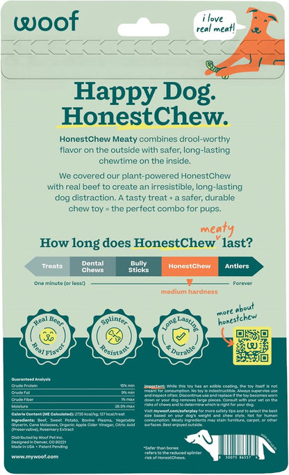 Meaty Antler Dog Chews - Made with Real Beef Outer Layer and Natural, Plant-Based Ingredients Core  - photo 2