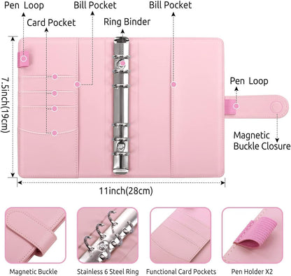 Budget Binder, Money Saving Binder with Zipper Envelopes, Cash Envelopes and Expense Budget Sheets for - photo 4