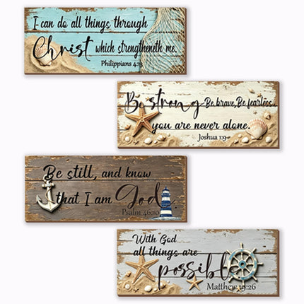 4 Pieces Bible Verses Wall Decor Rustic Wooden Christian Signs Farmhouse Religious Decor for Home Prayer - photo 11