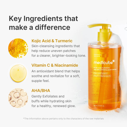 Kojic Acid Turmeric Brightening Body Wash, 13.52 fl.oz
