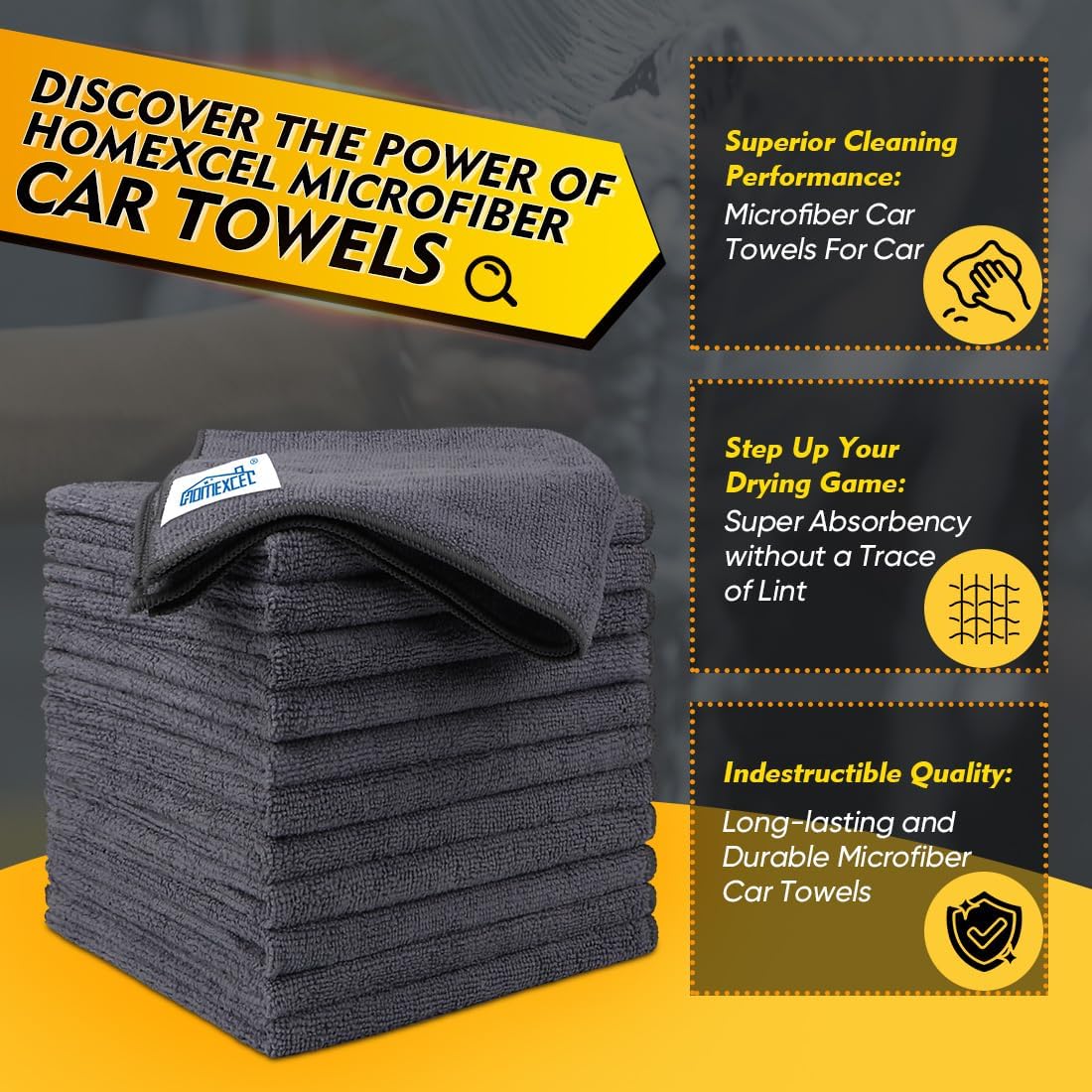 Microfiber Cleaning Cloth 12 Pack, 12.5 x 12.5 Inch, Grey - photo 2