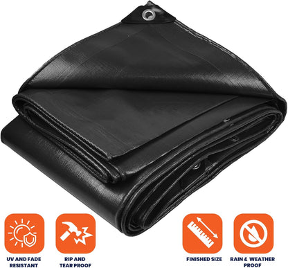 Extra Heavy Duty 14 Mil Tarp Cover, Waterproof - photo 2