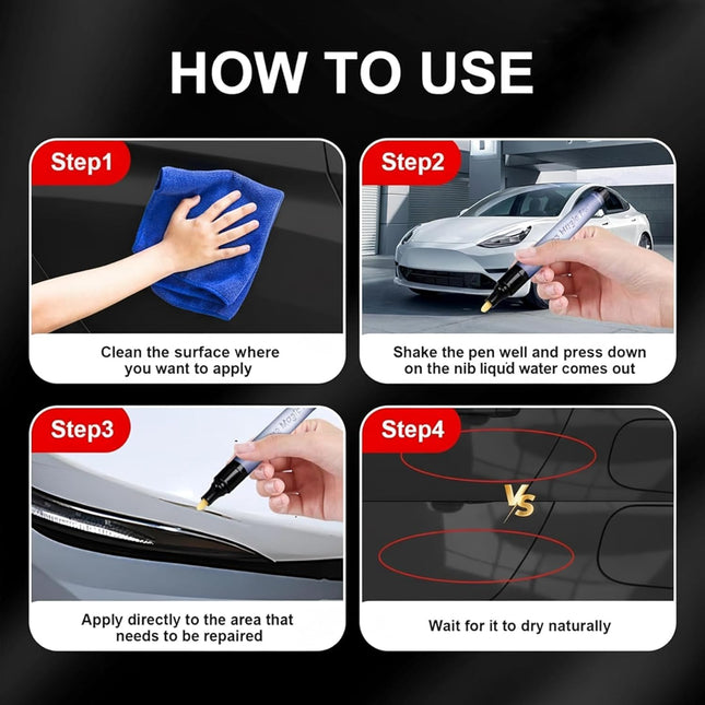 Car Scratch Remover Pen – All Cars Magic Pen, Weatherproof Touch-Up Paint Pen