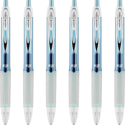 uniball 207 Fashion Retractable Gel Pen, Medium Point (0.7mm), Pink Ink, 6 Pens