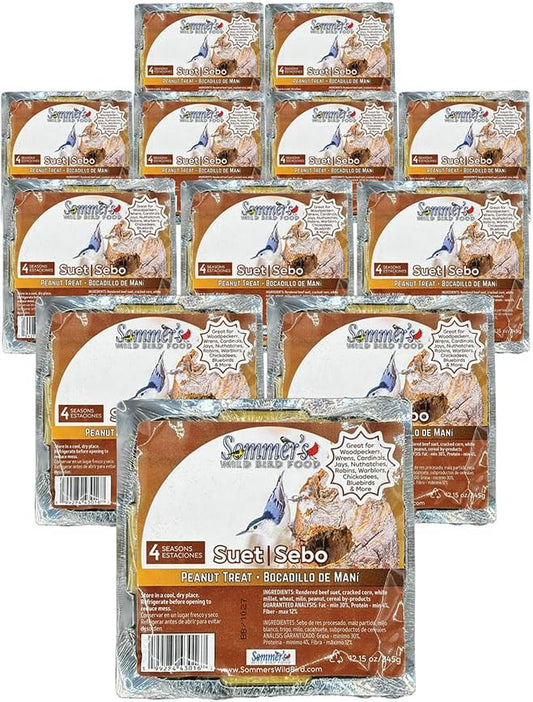 Peanut Wild Bird Suet Cakes – 12 Pack, 12.15 oz Each