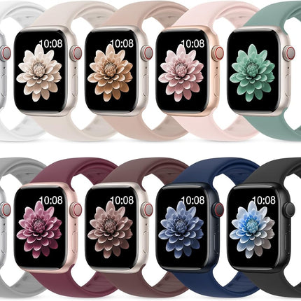 Apple Watch Silicone Bands 10 Pack 38mm-49mm Sport Women