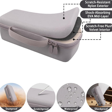 Hard Shell Protective Storage Case for Turtlebox Ranger: Loud! Outdoor Portable Bluetooth 5.4 Speaker, Shockproof Portable Travel Carrying Box with Handle, Tan