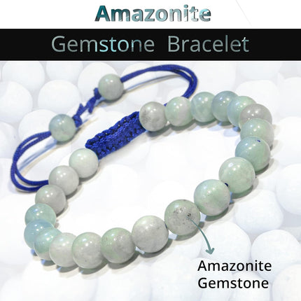 ANAYA AGATE Bracelet – Healing Crystal Bracelet for Women, Men – Chic Gemstone Bracelet for Men and Women – 8mm Round Bead Bracelets for Spiritual Healing, Protection, Positive Energy