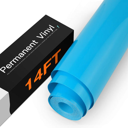 Matte Black Permanent Vinyl Roll, 12" x14FT, for Car Decals & Signs