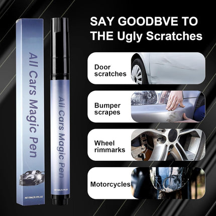 Kurhuxtn All Cars Magic Pen, 2 PACKS Magic Car Scratch Removal Pen, Car Scratch Remover, Efficient and Durable, Suitable for All Types of Scratch