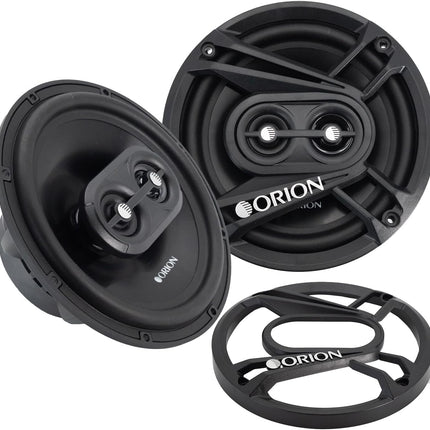 ORION Cobalt Series CB653 6.5” 3-Way Coaxial Car Speakers, 240W, 4 Ohms, Full Range, Enhanced Bass, Polypropylene Cone & Butyl Rubber Surround, Easy Install (Pair)