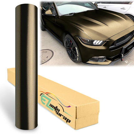 4"x8" (10cmx20cm) Sample Black Bronze Matte Metallic Satin Pearl Vinyl Wrap Sticker Sheet Film Car Auto Vehicle DIY Decal Bubble Free Air Release Self Adhesive Peel and Stick