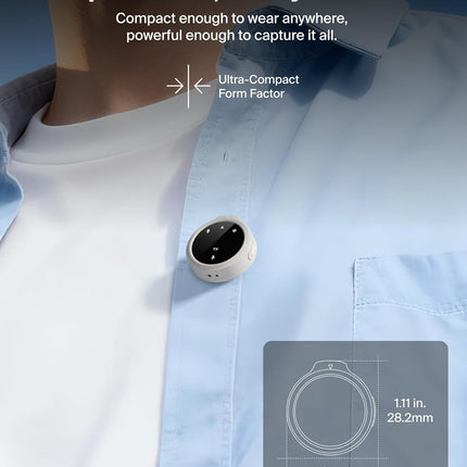 Belkin Stage Wireless Mini Microphone, Wearable Clip On Magnetic Mics for iPhone 17/16/15, Android, 24-bit/48 kHz, Noise Reduction, Dual Lavalier Microphone for YouTube, Vlogging, 36H Battery