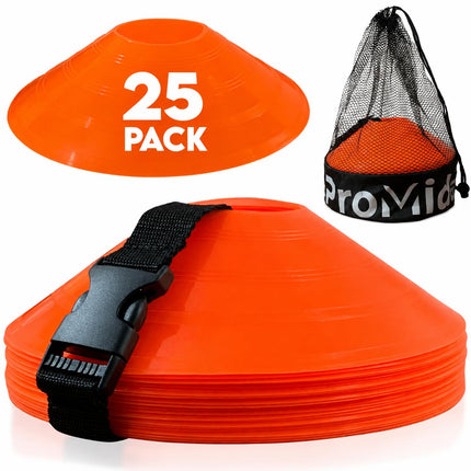 Disc Soccer Cones for Training Kids - 25/50/100/200 Small Plastic Cones for Sports Training - Flexible Conos for Soccer Practice Equipment, Basketball & Football Drills Equipment