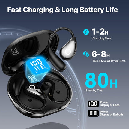 AI Translation Earbuds Real Time, 2026 Upgrade 164 Language Translator Earbuds Bluetooth 5.4 OWS 3-in-1 Translation Headphones, Wireless Translating Device for Travel Business Learning with App