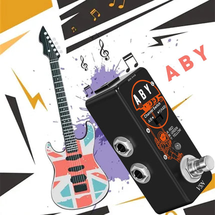 VSN ABY BOX Switch Guitar Pedal ABY Box Line Selector Channel Pedal True Bypass for Mini Size True Bypass …
