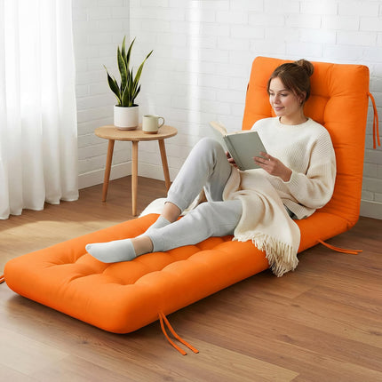 Long Floor Cushion Large Floor Cushion with Brushed Cotton Jumbo Lounger Pillow for Outdoor Indoor Bay Window Meditation Yoga Reading Sleeping(Pink)