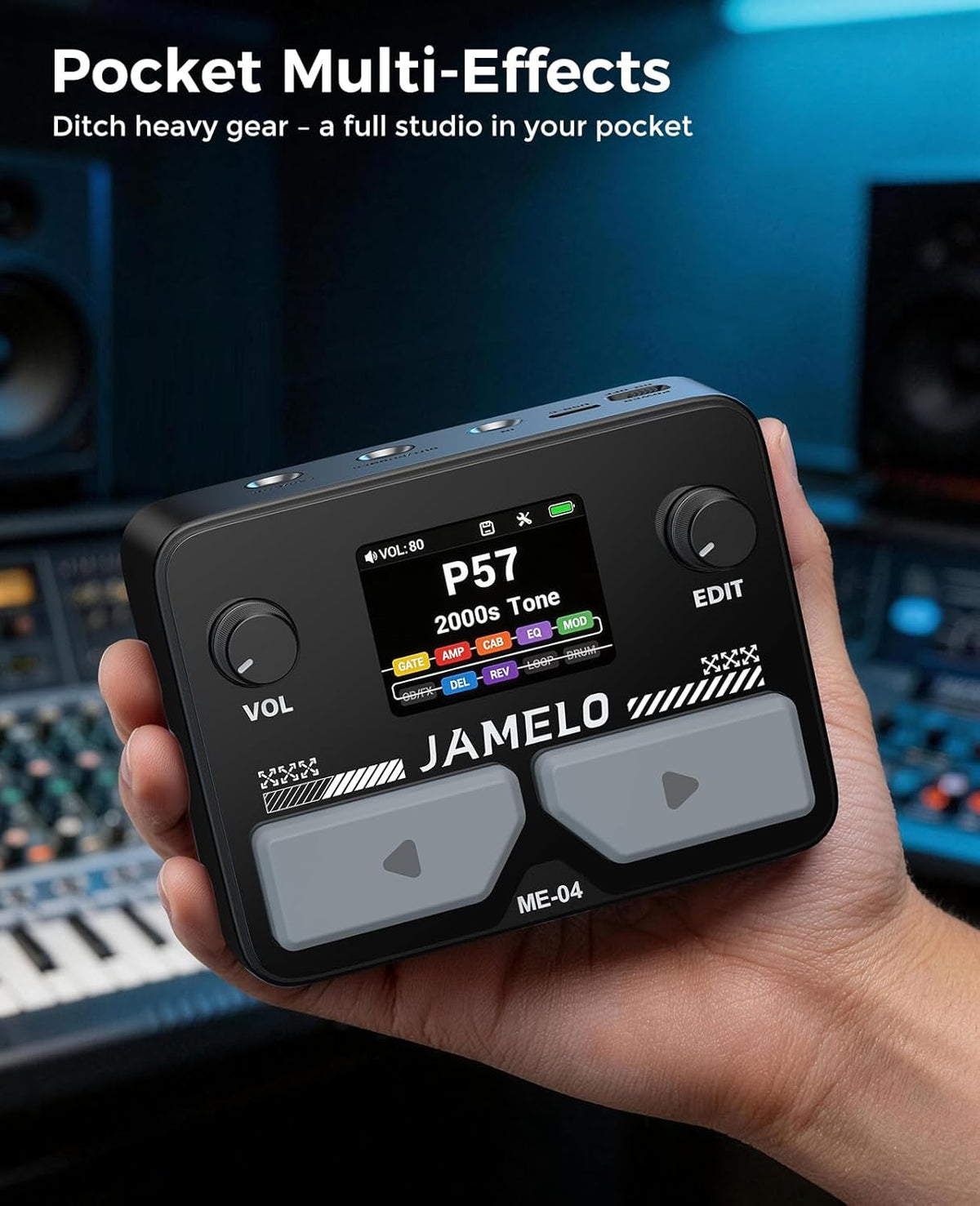 Pocket Guitar Multi Effects Pedal in Black - photo 2