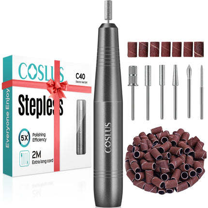 C40 Electric Nail Drill, Precise Speed Dial, Purple