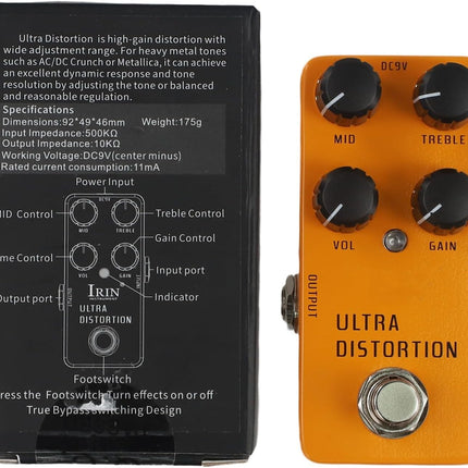 IRIN Guitar Effect Pedal Multi Effect Wah, Distortion, Overdrive, Delay, Reverb with Compact Design for Easy Use (Baby blue)