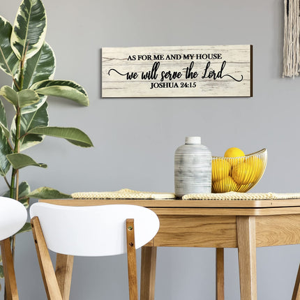 As for Me and My House We Will Serve Wall Sign, 17 X 6 Inch, Joshua