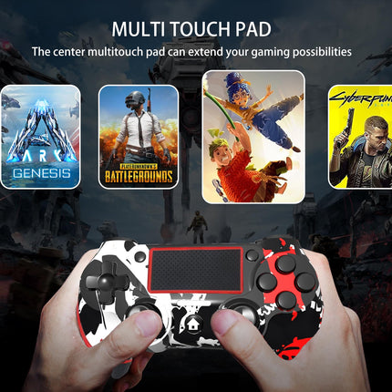 SZYUYU Wireless Controller for Ps4 Romote Compatible with Ps4/Slim/Pro/Windows PC, Controller for Ps4 with 3.5mm Audio Jack, Touch Pad,Six Axis Motion Control, Charging Cable (Flame White)