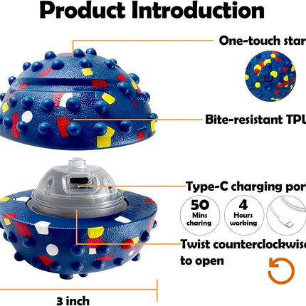 Interactive Dog toys, Smart Dog ball, E-TPU Material Automatic Moving, Bouncing, Vibrating ball Durable Duraspin Design for Aggressive Chewers.Keeps Dogs Busy and Entertained.Suitable for all dogs