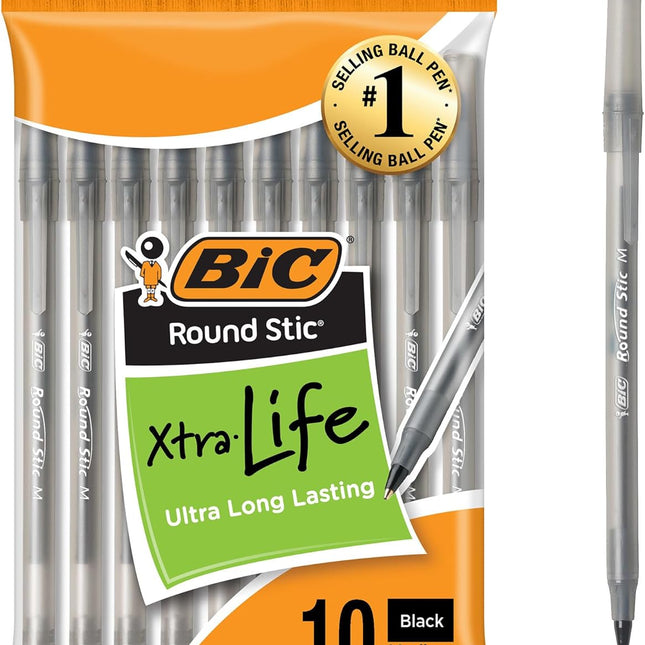 Black Ballpoint Pens, Medium Point (1.0mm)