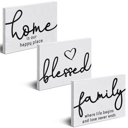 Mini Wooden Sign Farmhouse Shelf,Retro Color,4.25 x 2.76 x 0.59 in