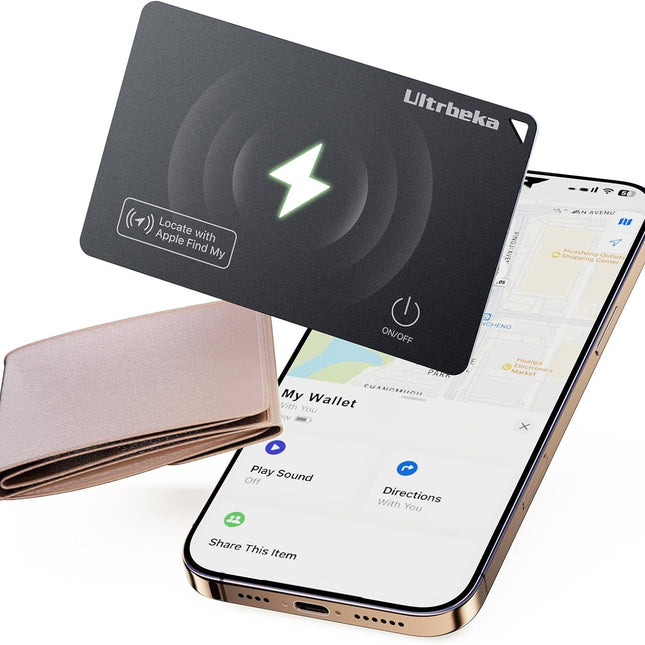 Ultra-Thin Wallet Tracker Card, Rechargeable 0.094in IP68