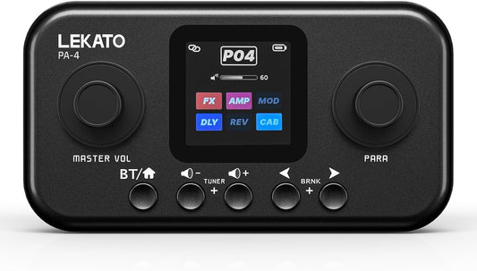 Portable Multi Effects Guitar Pedal with 6 Modules, 60+ Built-In Effects,20 Amp Modeling & Ir Loading, 80 Tone Preset