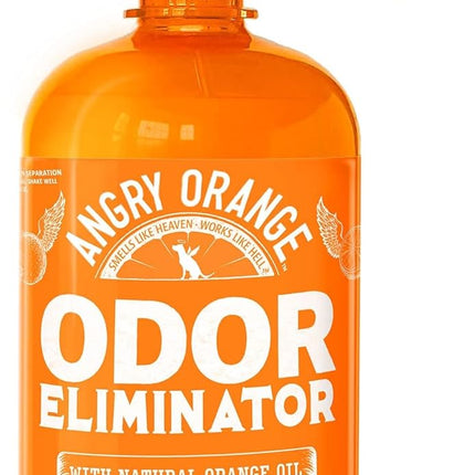 ANGRY ORANGE Pet Odor Eliminator for Dog and Cat Urine, Carpet Stains, and Strong Smells – Citrus Cleaner with Natural Orange Oil – 24 oz
