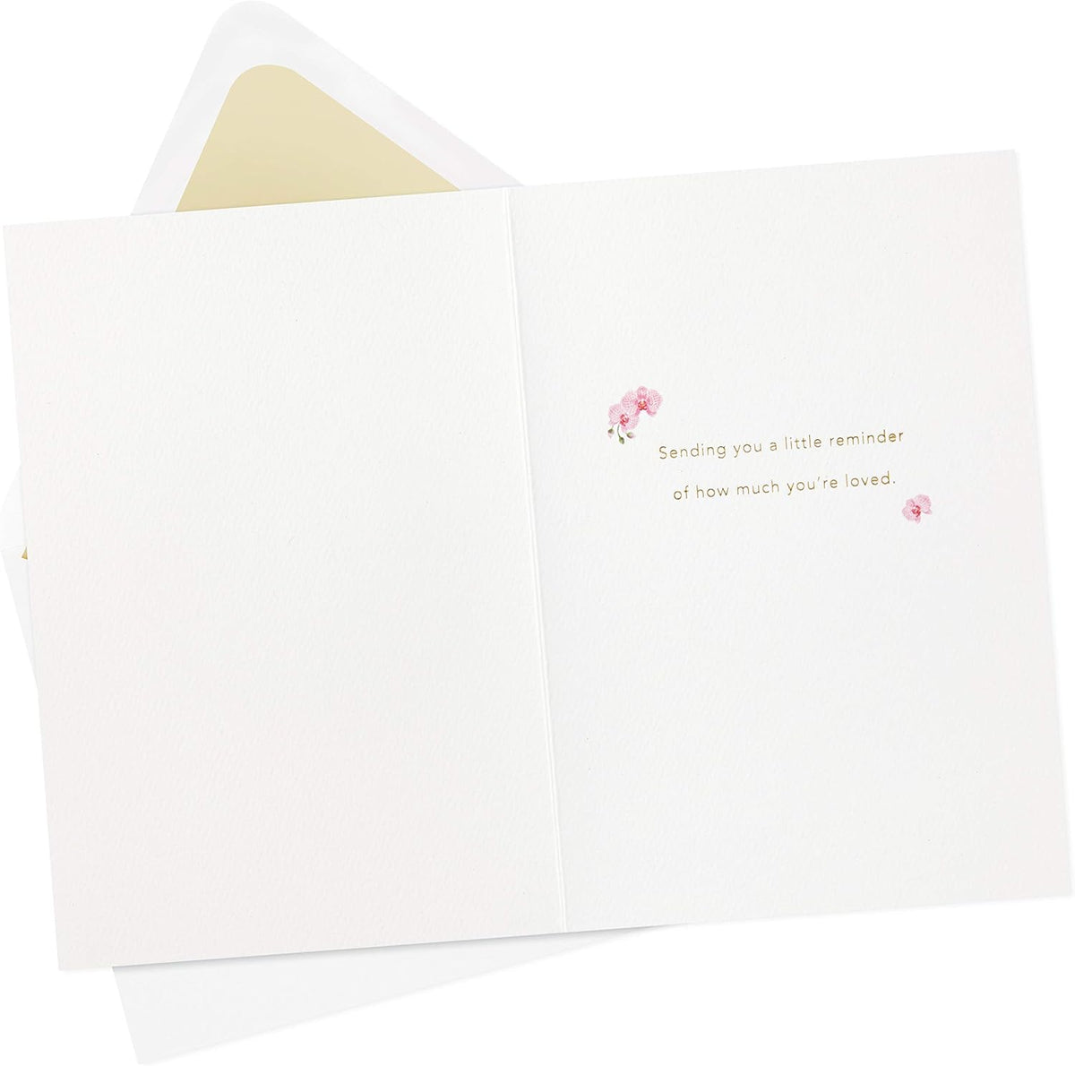 Mother's Day Card, Pink Orchid, 5 × 7.2 in, Gold-Foil-Lined Envelope - photo 2