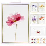 Blank Cards, 30 Blank Greet Cards, Gold Foil Blank Note with Envelopes
