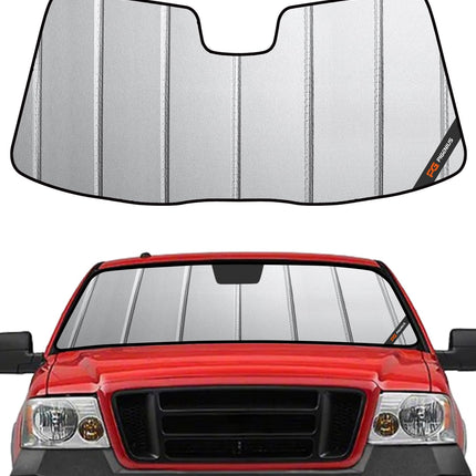 Windshield Sun Shade for Ford F150 2021-2025. Reflective Aluminum Film Front Window Sunshade B