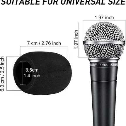Mudder 5 Pack Foam Mic Cover Handheld Microphone Windscreen (5 Pack)