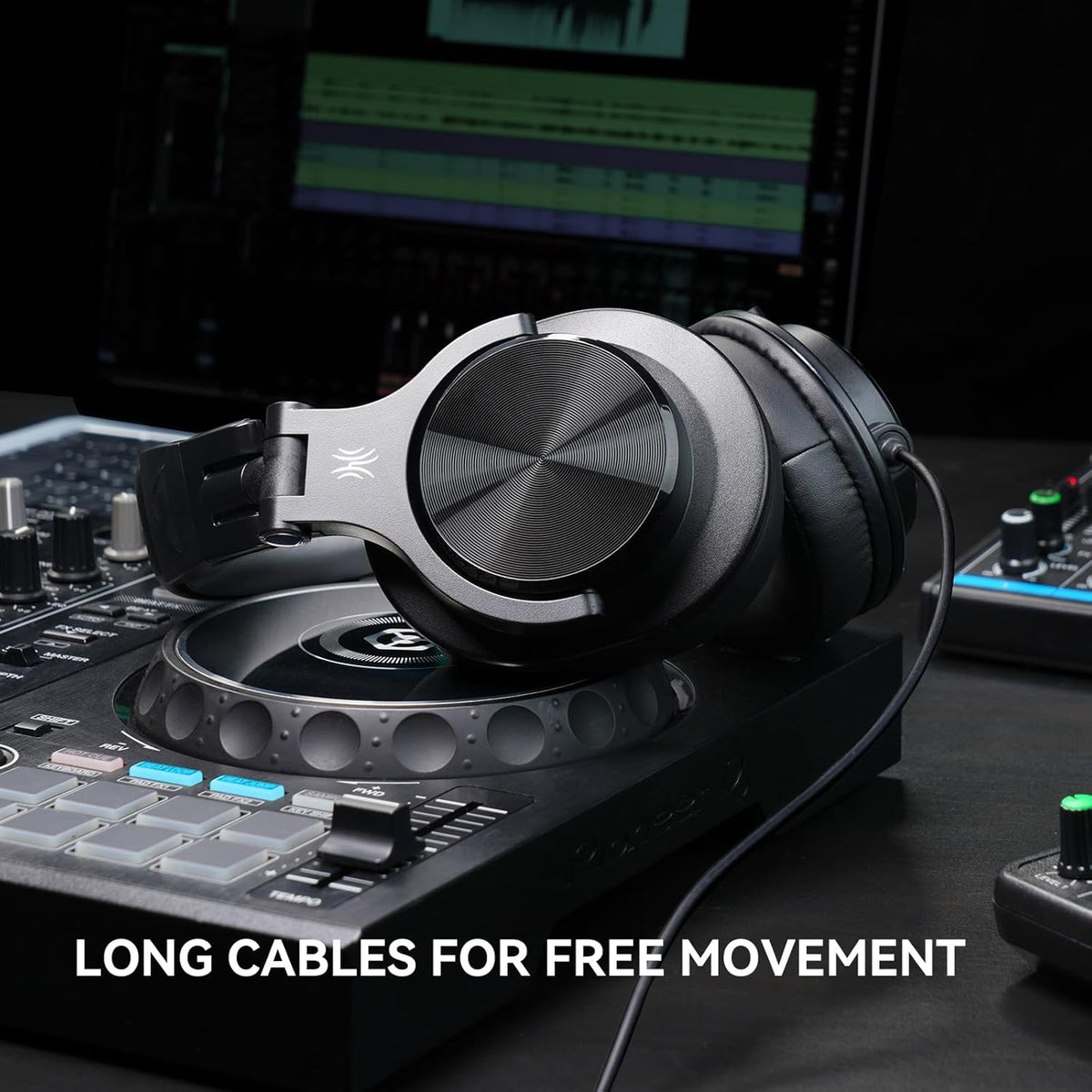 Wired Over-Ear Studio Monitor Headphones - Black - photo 3