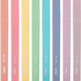 Resaltadores estéticos sin traspaso, 8 unidades, colores candy