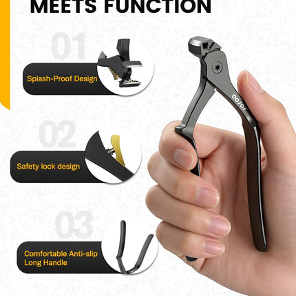 BEZOX Long Handle Toenail Clippers for Seniors – Wide Open Jaw Toe Nail Clippers for Thick Nails for Seniors, Ergonomic Nails Clipper for Thick Nails, Easy Reach Design for Limited Mobility - Black