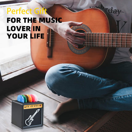 Guitar Picks Holder Box,Amplifier Speaker Style Paddle Holder Guitar Pick Display Holder,For Pick Storage And Display,Gift For Guitar Players Guitarists